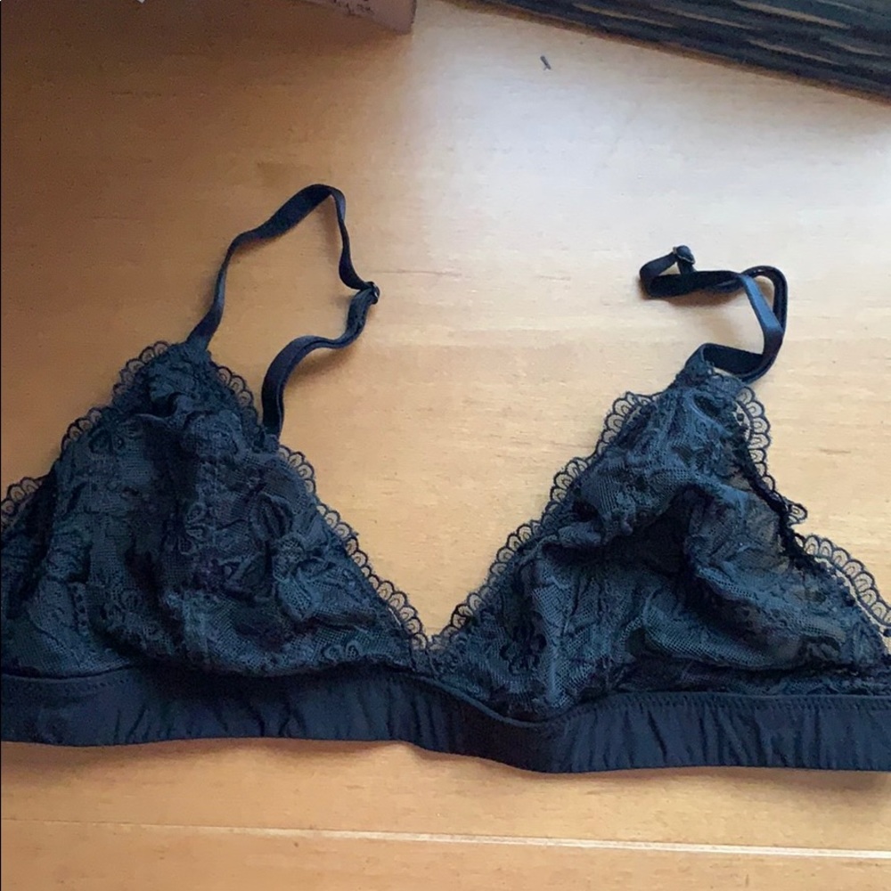 Black lace bralette